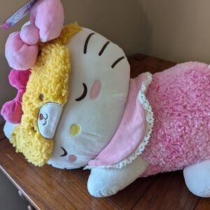 Sanrio Hello Kitty and Friends Hello Kitty Sleeping Plush 18" Pink White NWT